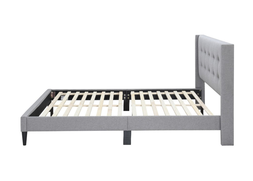 Delia Light Grey Fabric Bed Frame