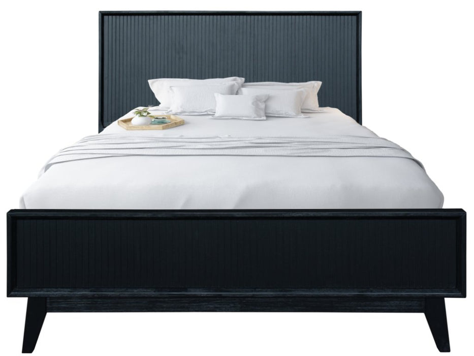 Black Ella Queen Timber Bed