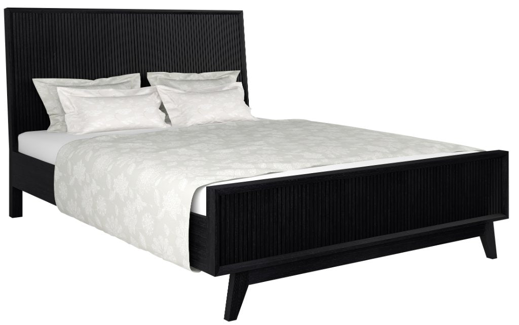 Black Ella Queen Timber Bed