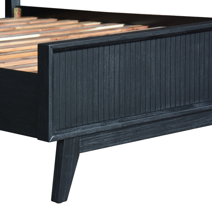 Black Ella Queen Timber Bed