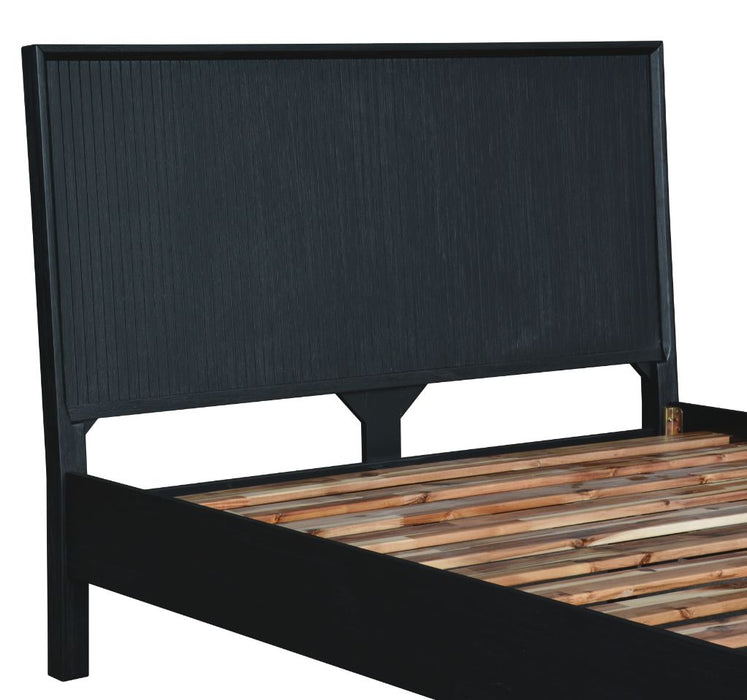 Black Ella Queen Timber Bed