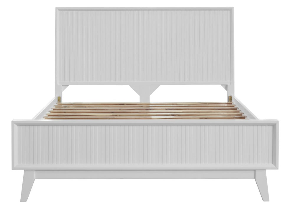 Elora Wooden White King bed