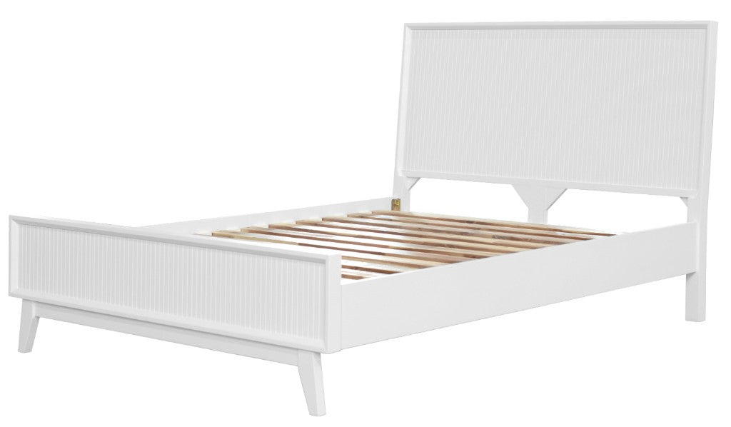 Elora Wooden White King bed