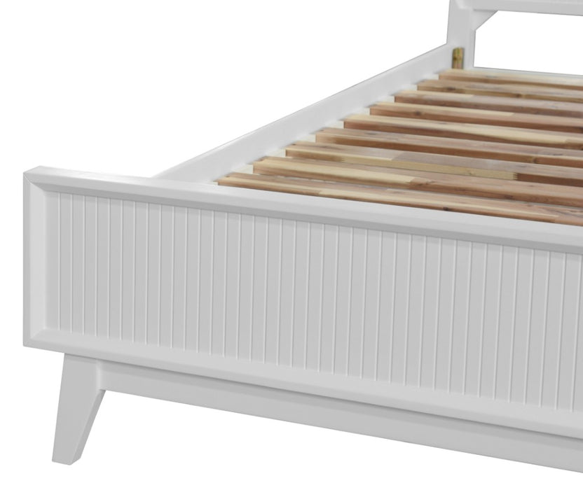 Elora Wooden White King bed