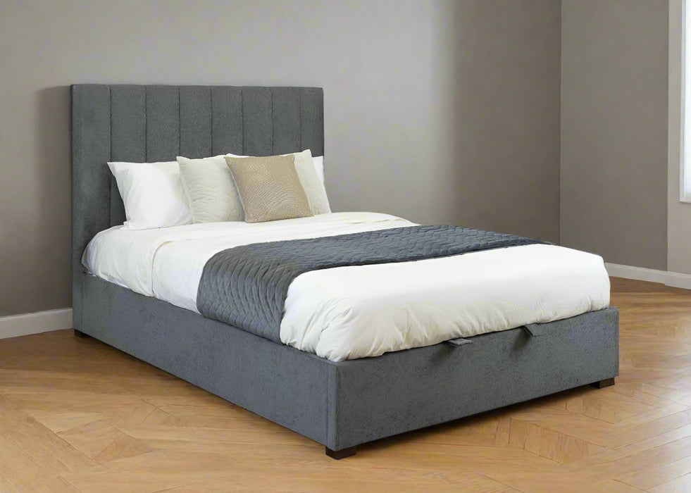 Grey Homer Gas Lift Storage Bed Frame