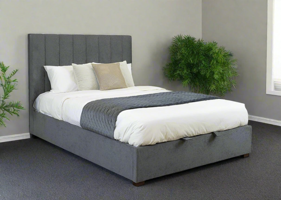 Grey Homer Gas Lift Storage Bed Frame