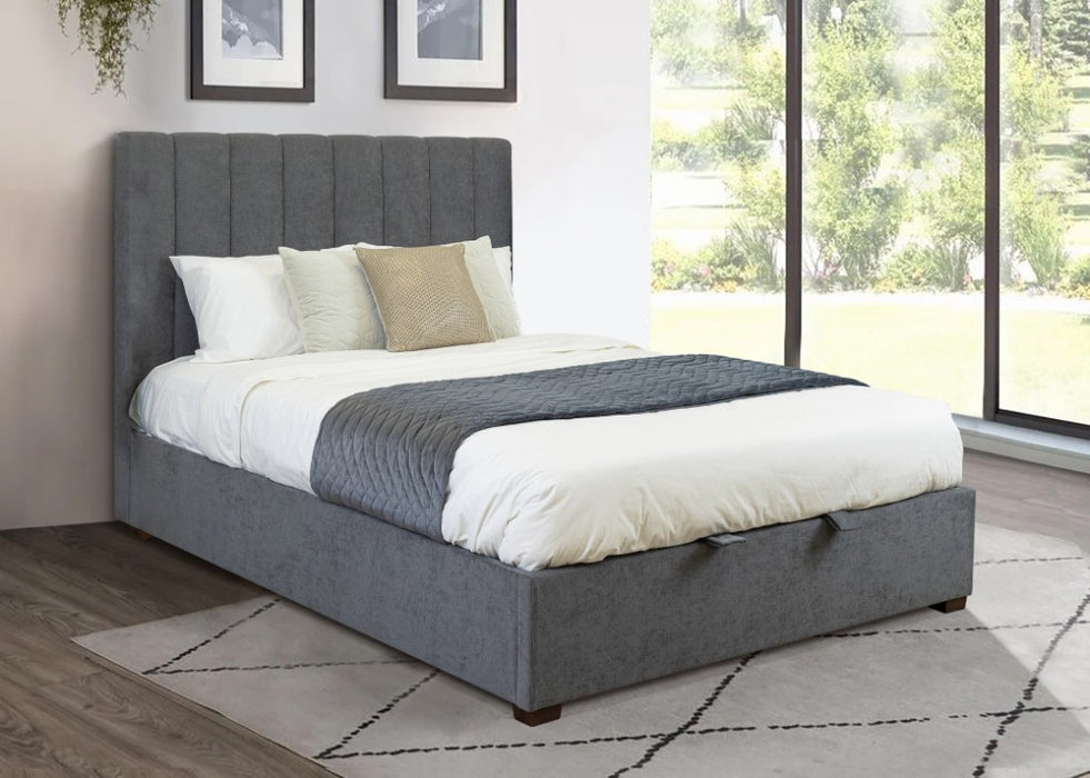 Grey Homer Gas Lift Storage Bed Frame