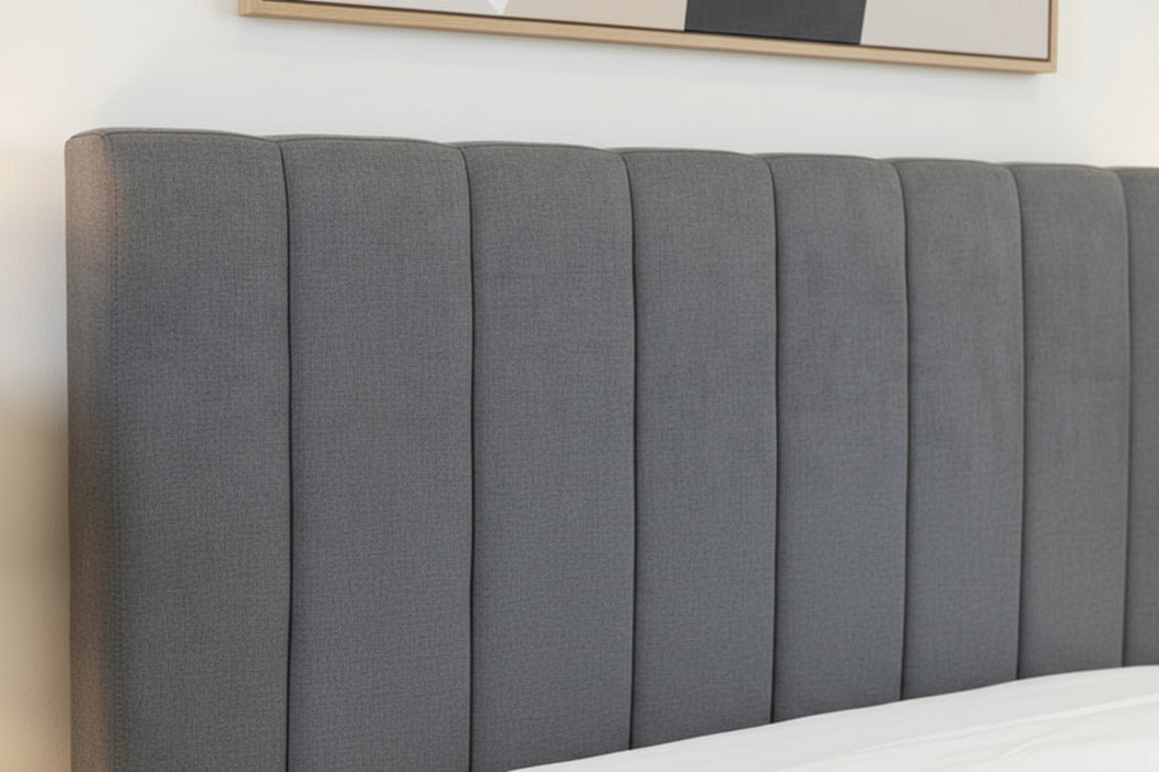 Homer King Gas Lift Storage Bed Frame Grey