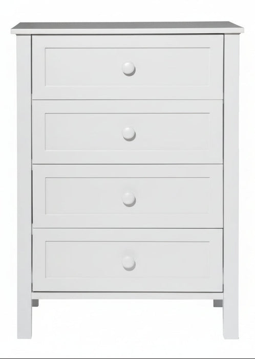 Jesse 4 Drawer Tallboy White 71cm