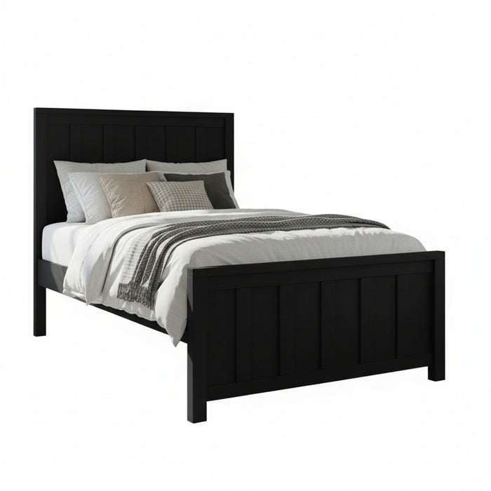 Jersey Black Wooden Single Bed Frame