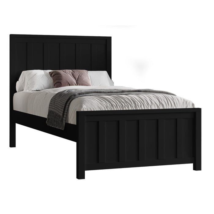 Jersey Timber king Single Bed Black