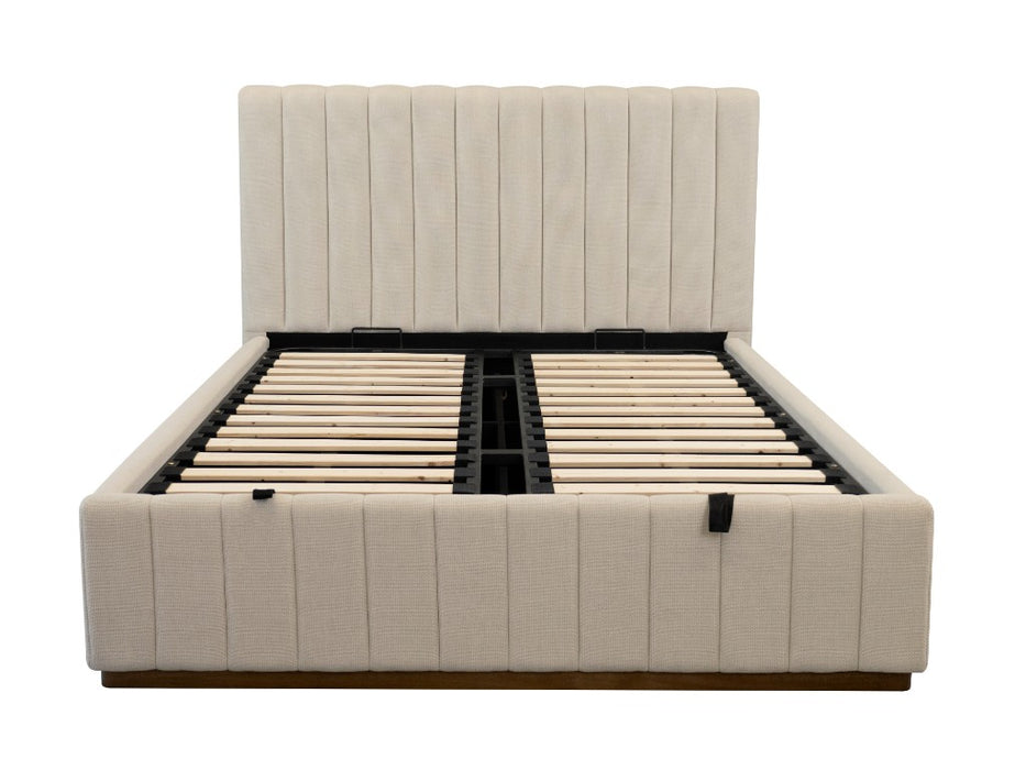 Linco Queen Bed with Storage - Beige