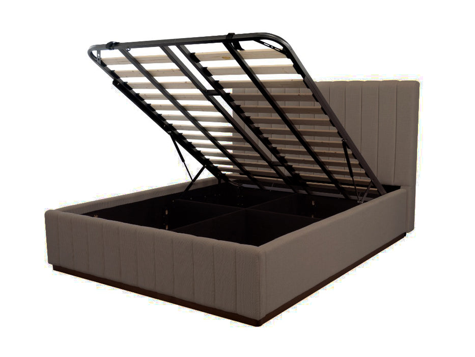 Linco Queen Bed with Storage - Smoke