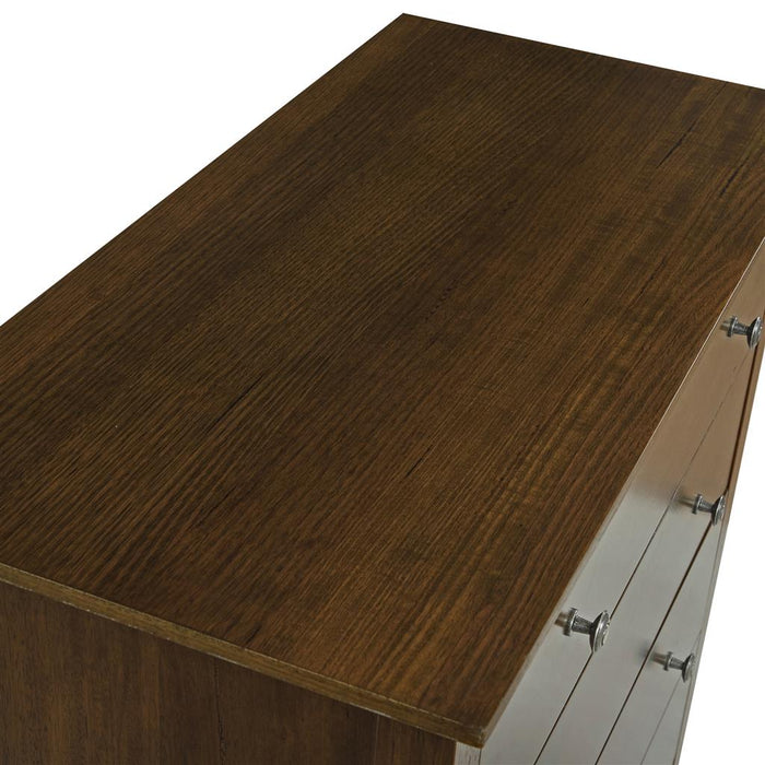 Marlo 5 Chest of Drawers Tallboy Dresser Storage Cabinet Smoke Brown