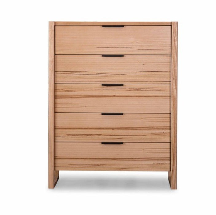 Perisher 90cm 5 Drawer Tallboy - Messmate Wood
