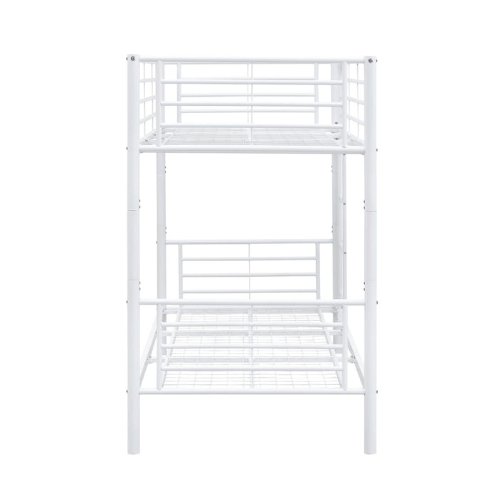 Tara Iron Single Bunk Bed White