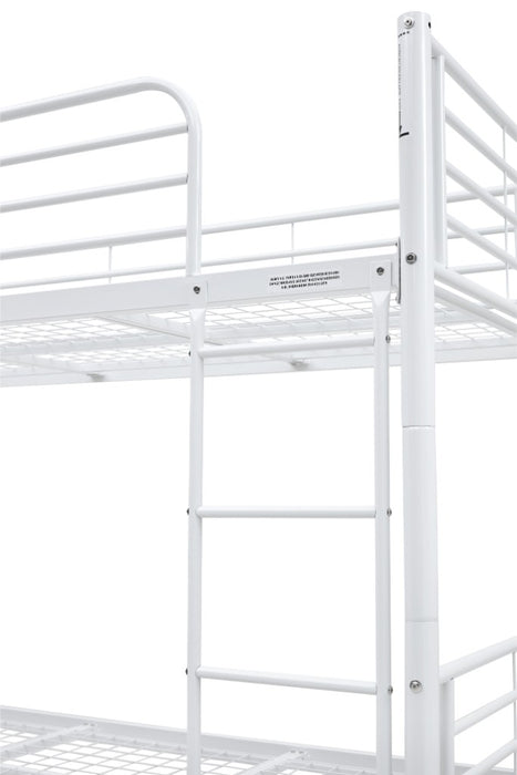 Tara Iron Single Bunk Bed White