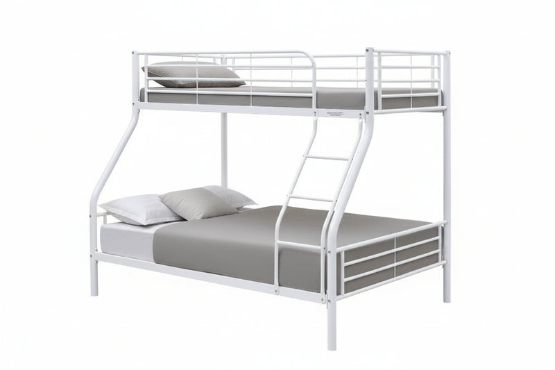 Tivron Bunk Bed Frame with Double Size Underneath, White
