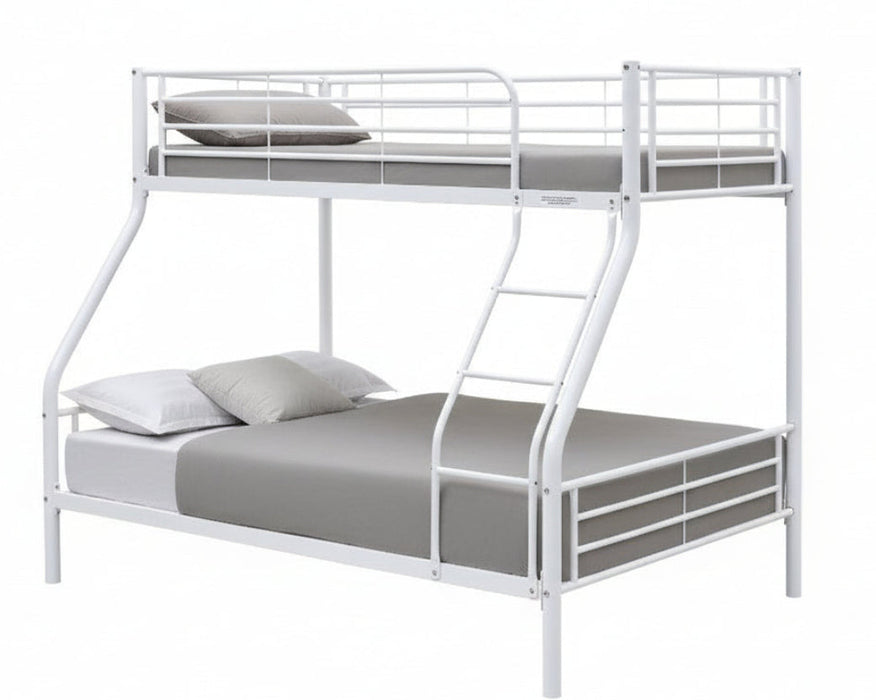 Timo Heavy Duty Single Over Double Bunk Bed - White