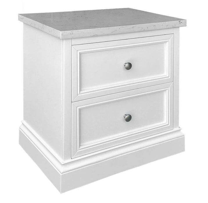 Texas 2 Drawer Bedside with Marble Top