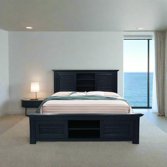 Black Warwick Timber Queen Bed