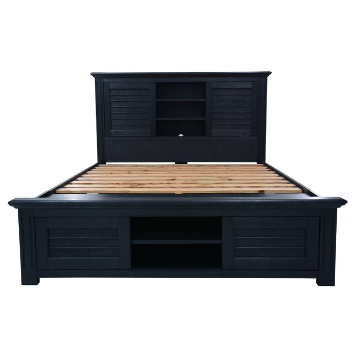 Black Warwick Timber Queen Bed