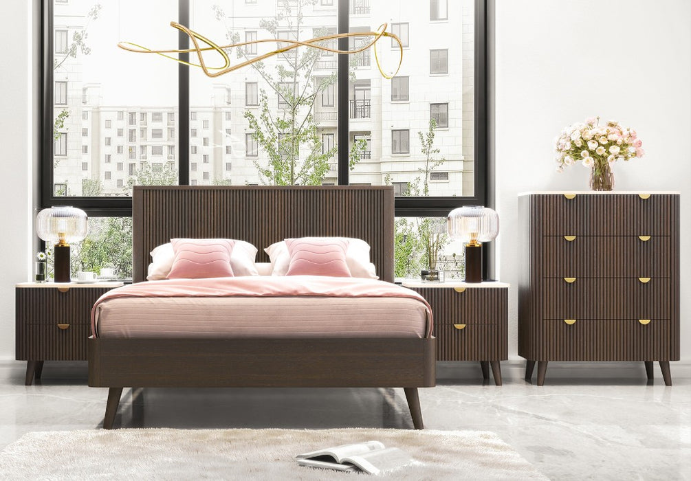 Cots 1.32m 6 Drawer Dresser - Walnut