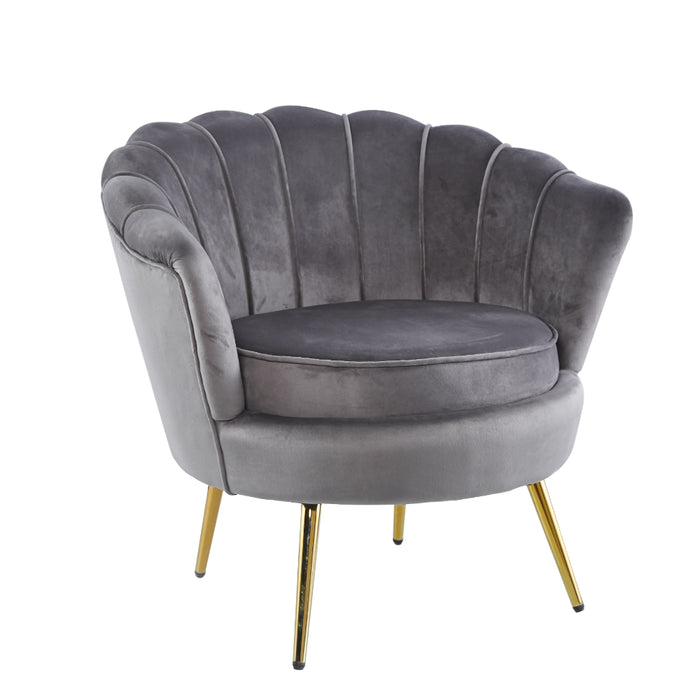 Everly Armchair in Velvet Grey
