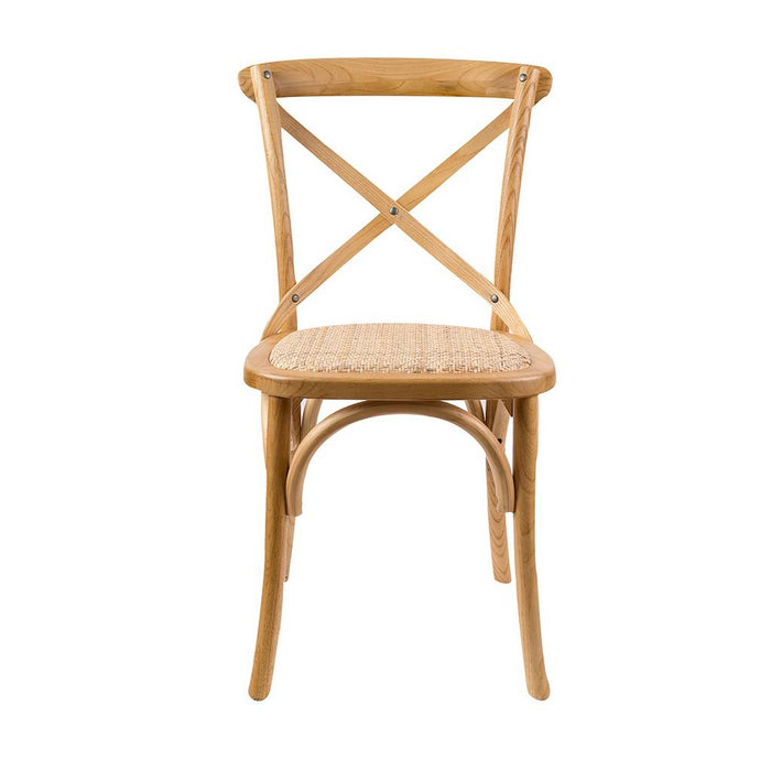 Calisca Birch Timber Cross Back Chair, Oak