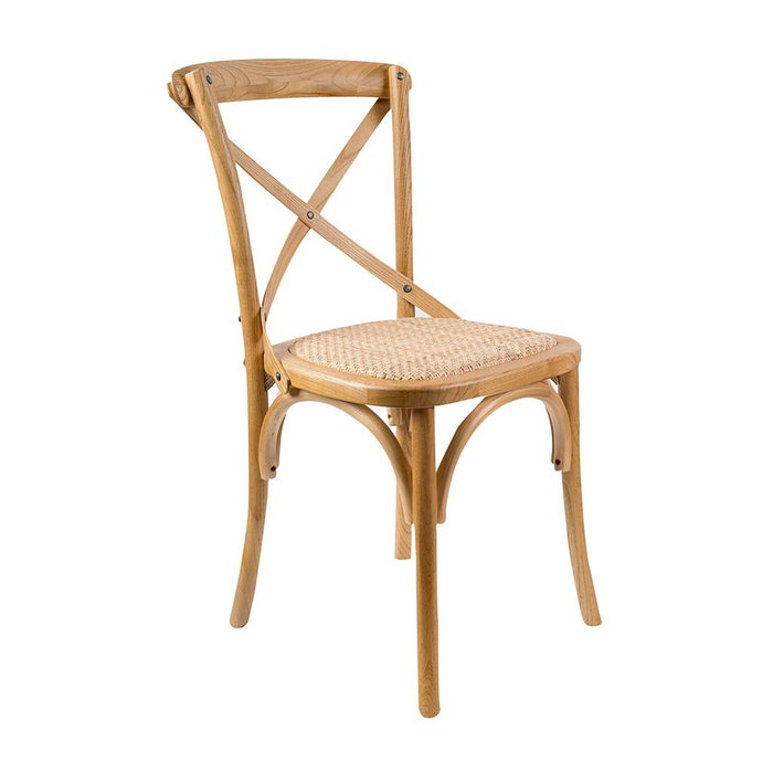 Calisca Birch Timber Cross Back Chair, Oak