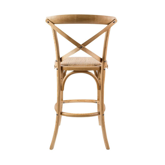 Cross Back Barstool- Natural