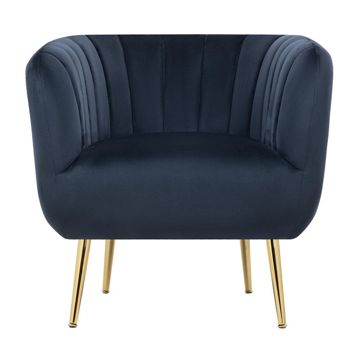 Cecil Velvet Navy Accent Tub Chair