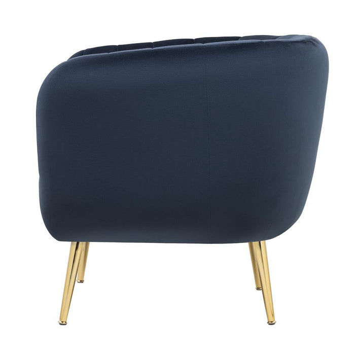 Cecil Velvet Navy Accent Tub Chair