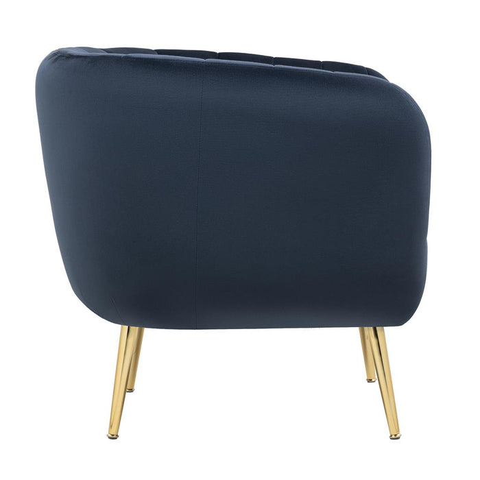 Cecil Velvet Navy Accent Tub Chair