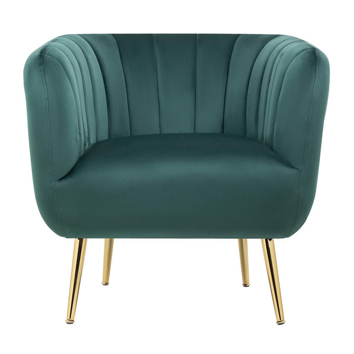 Cecil Velvet Green Accent Tub Chair