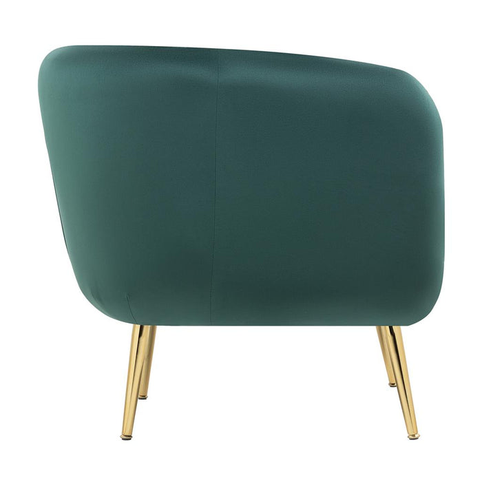 Cecil Velvet Green Accent Tub Chair