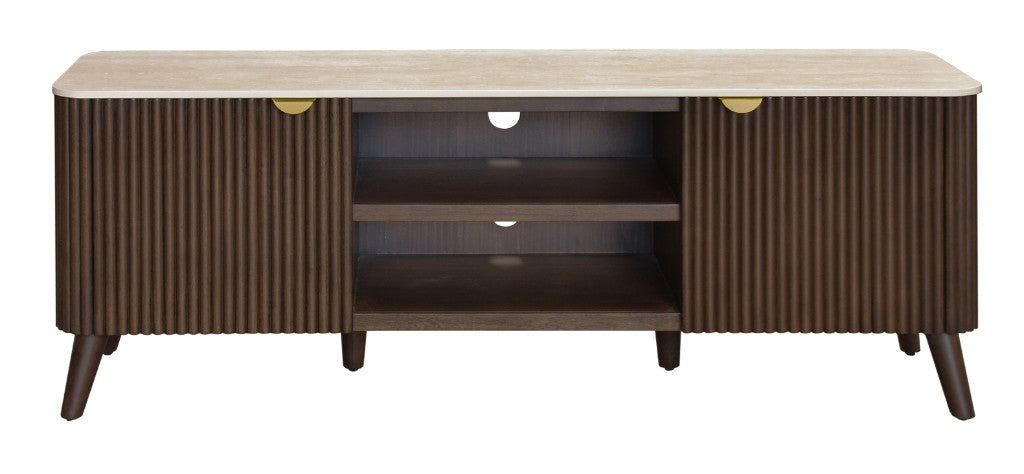 Cots 1.60m Entertainment Unit - Walnut