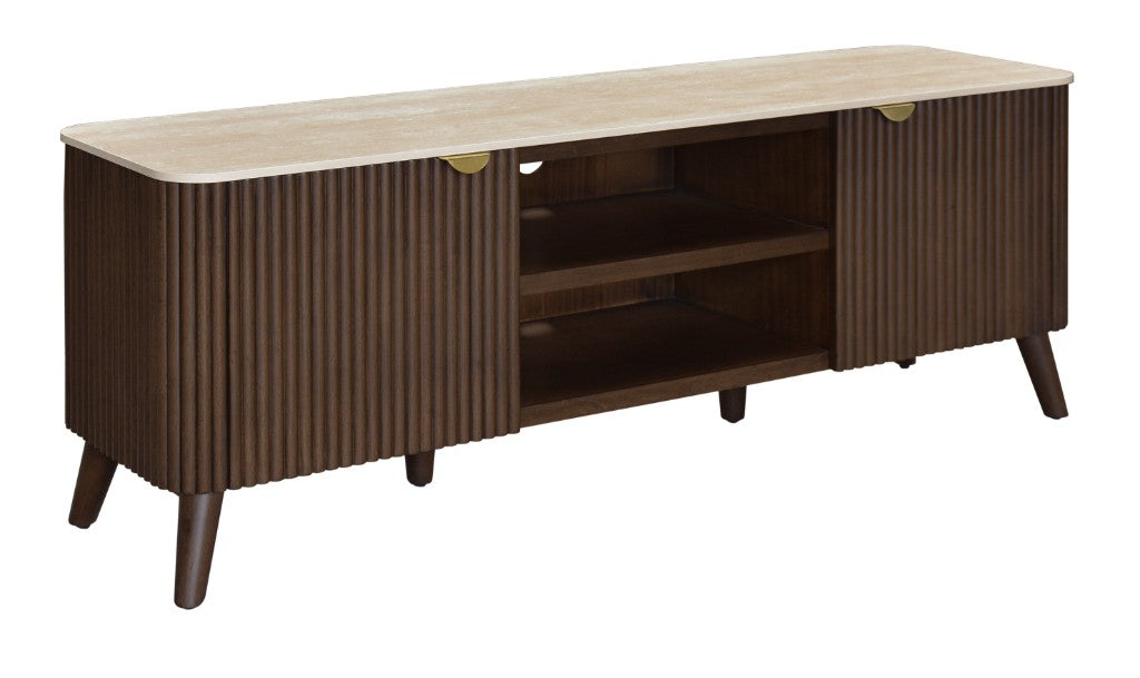 Cots 1.60m Entertainment Unit - Walnut