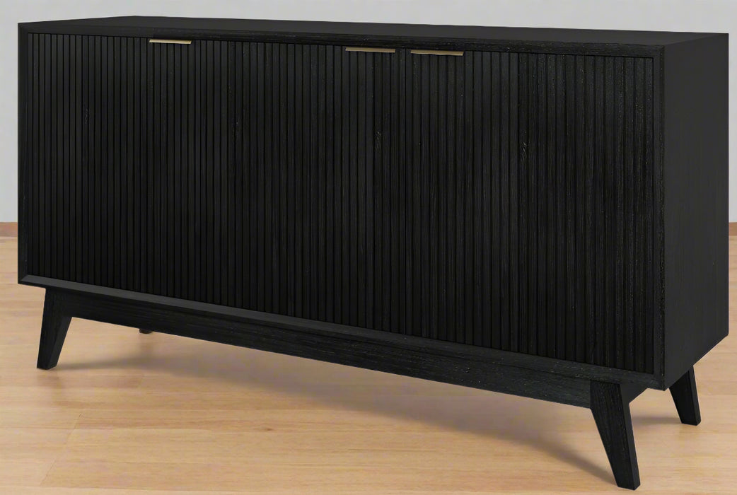 Ella 3 Door Buffet 165cm, Black