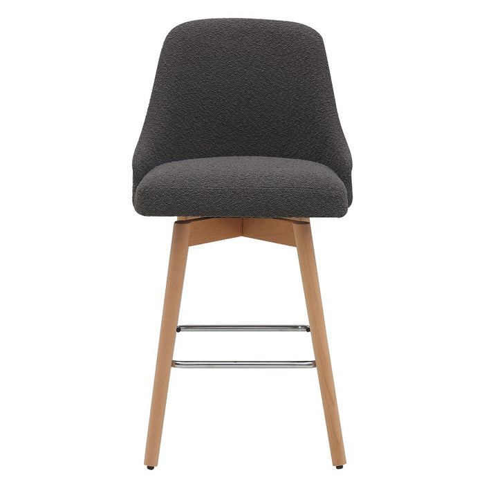 Leisure Fabric Swivel Counter Stool Grey