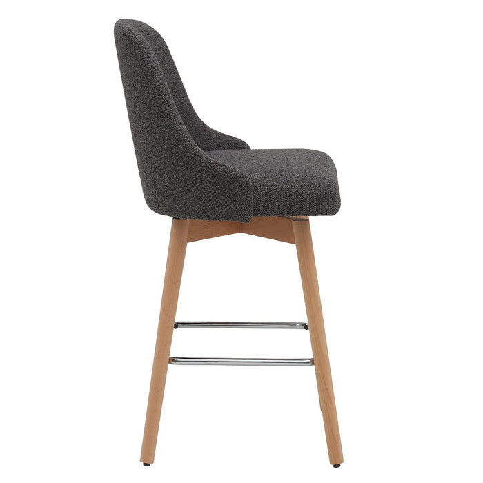 Leisure Fabric Swivel Counter Stool Grey