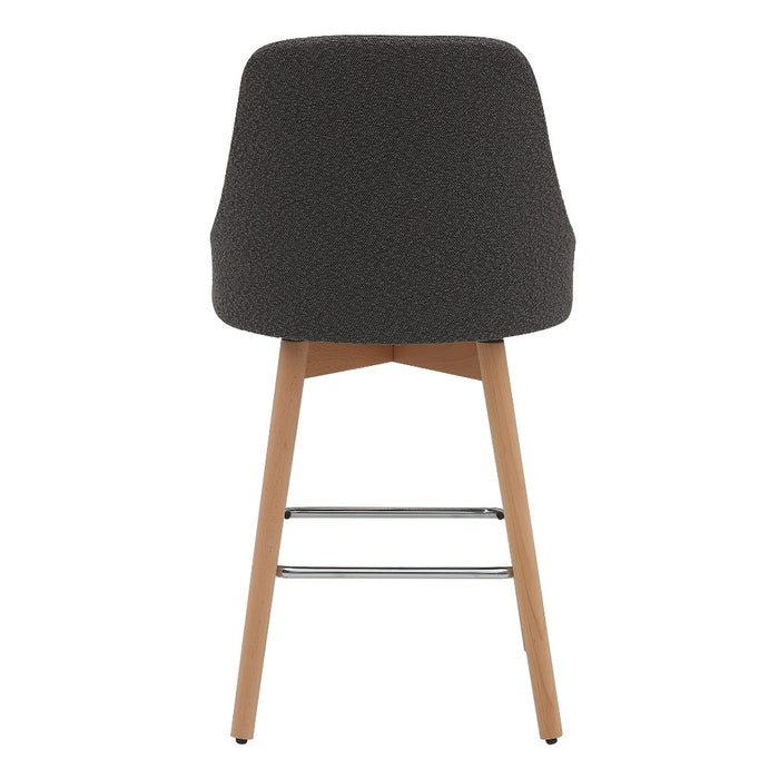 Leisure Fabric Swivel Counter Stool Grey