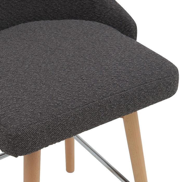 Leisure Fabric Swivel Counter Stool Grey