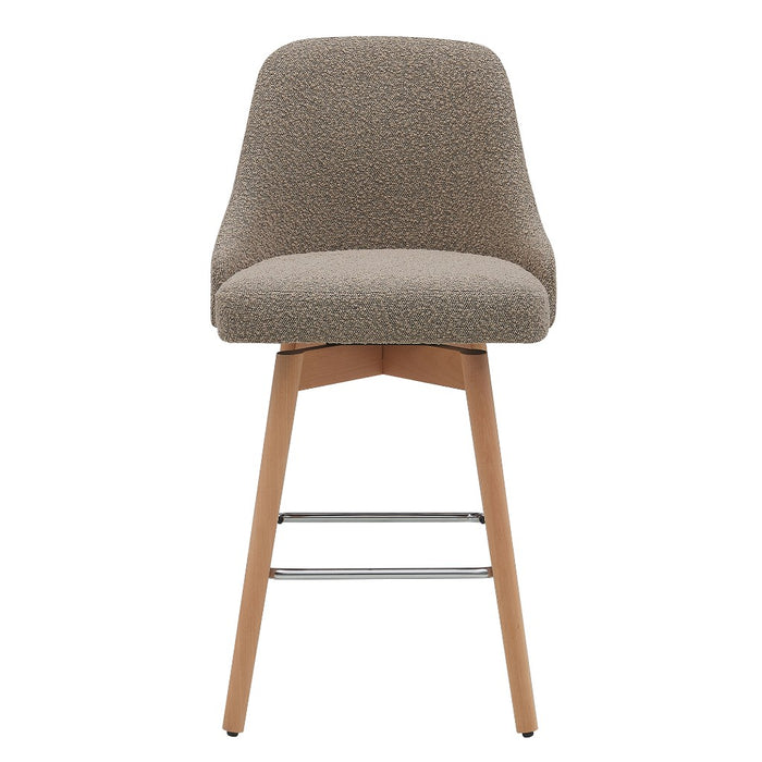 Leisure Fabric Swivel Bar Stool Natural