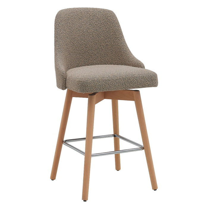 Leisure Fabric Swivel Bar Stool Natural