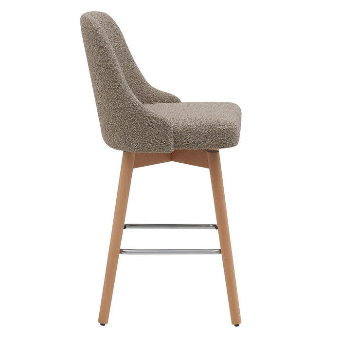 Leisure Fabric Swivel Bar Stool Natural