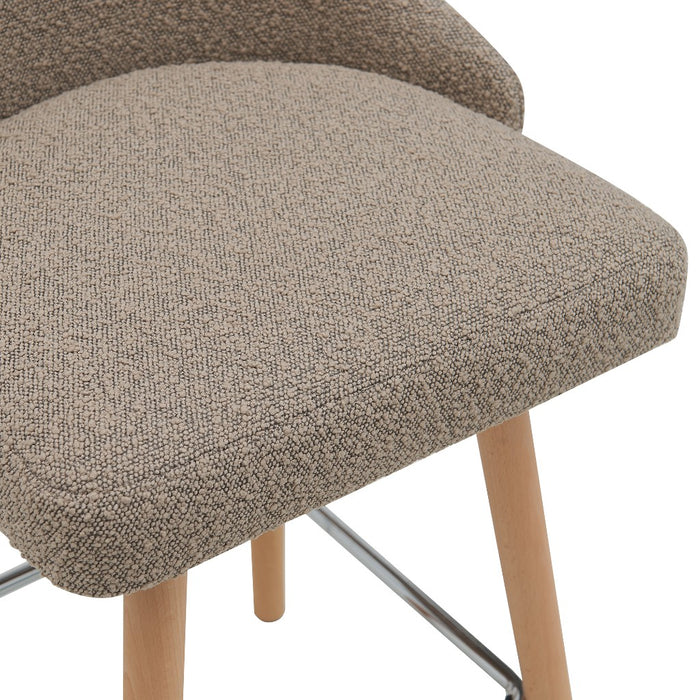 Leisure Fabric Swivel Bar Stool Natural