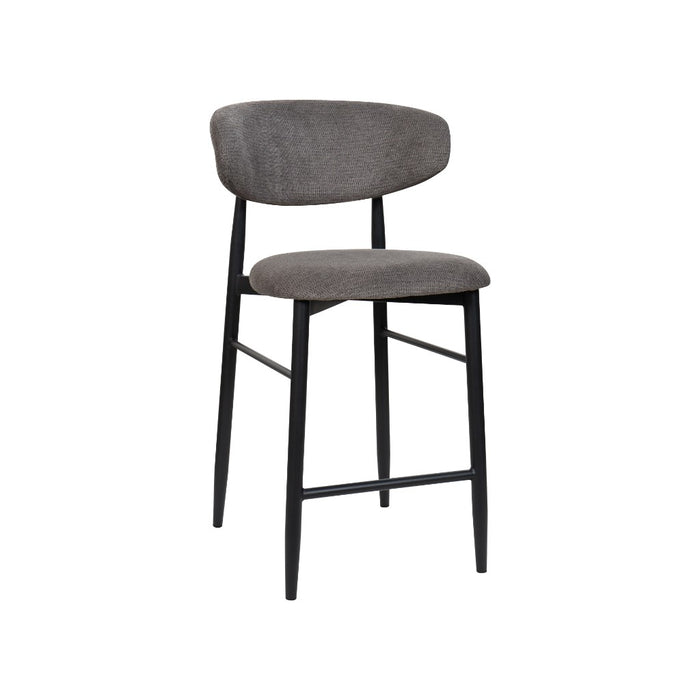 Lusita Set of 2 Upholstered High-Back Bar Stool