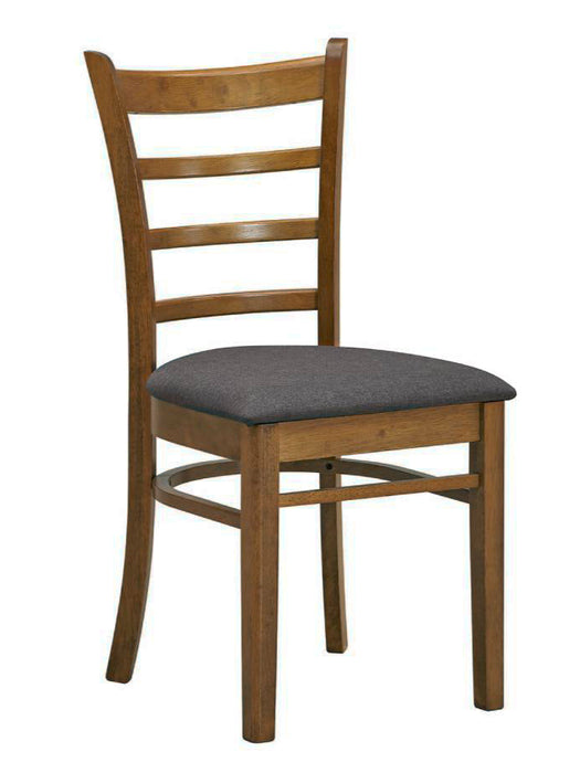 Makawi 106cm Round Dining Table with Chairs Set- Walnut