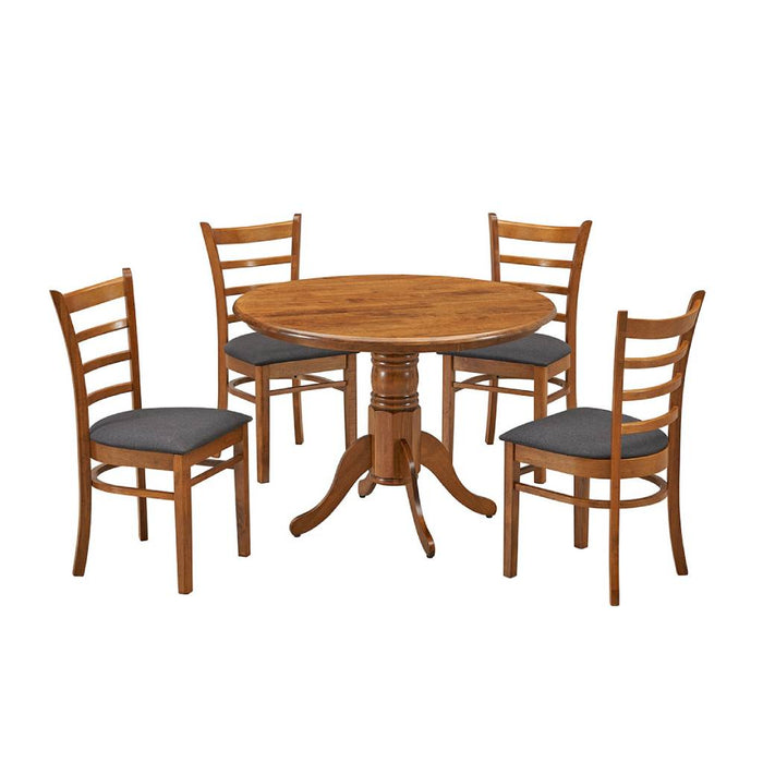 Macquarie 106 Round Dining Table Walnut Hardwood Timber